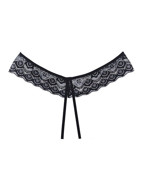 Adore Foreplay Lace & Mesh Front Open Panty | Shop Lowest Prices at Funlove.com