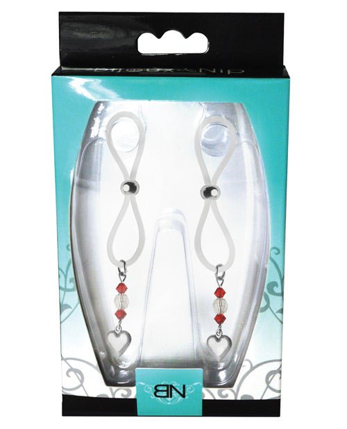 Bijoux De Nip Nipple Halos Heart Charm - Red/clear | Shop Lowest Prices at Funlove.com
