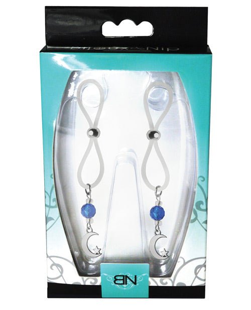 Bijoux De Nip Nipple Halos Moon & Star Charm - Blue/clear | Shop Lowest Prices at Funlove.com