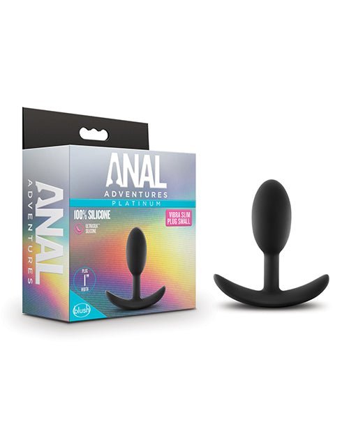 Blush Anal Adventures Platinum Silicone Vibra Slim Plug | Shop Lowest Prices at Funlove.com