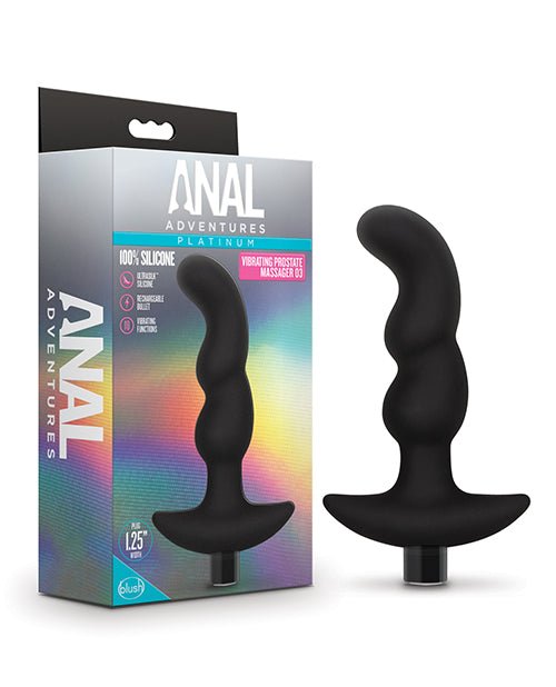 Blush Anal Adventures Platinum Silicone Vibrating Prostate Massager | Shop Lowest Prices at Funlove.com