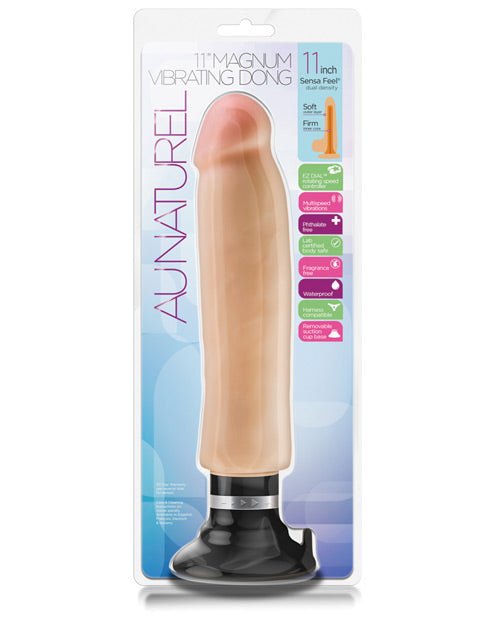 Blush Au Naturel 11" Magnum Vibrating Dong | Shop Lowest Prices at Funlove.com