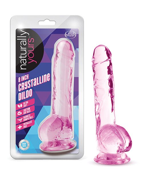 Blush Naturally Yours 8" Crystalline Dildo | Shop Lowest Prices at Funlove.com