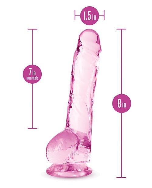 Blush Naturally Yours 8" Crystalline Dildo | Shop Lowest Prices at Funlove.com