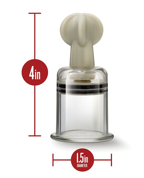 Blush Temptasia Clit & Nipple Large Twist Suckers - Clear Set Of 2 | Shop Lowest Prices at Funlove.com