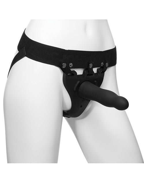 Body Extensions Be Aroused Vibrating 2 Piece Strap On Set - Black | Shop Lowest Prices at Funlove.com