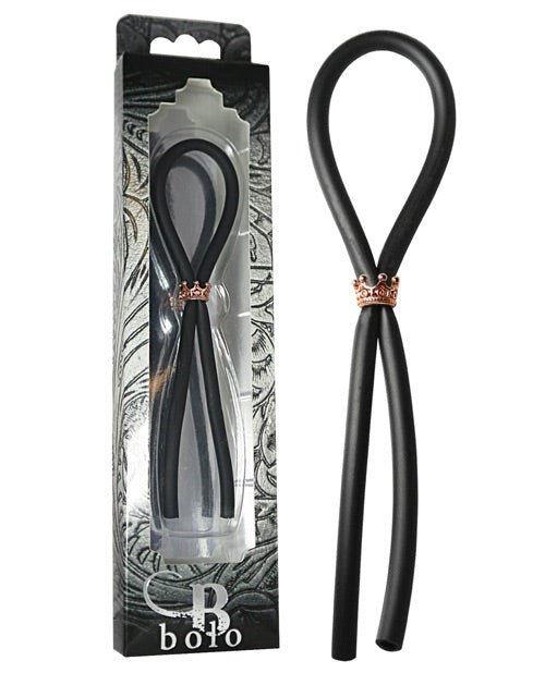 Bolo Silicone Lasso W/silver Crown Slider Ring | Shop Lowest Prices at Funlove.com