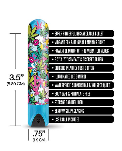 Buzzed 3.5" Rechargeable Bullet Stoner Chick | Shop Lowest Prices at Funlove.com