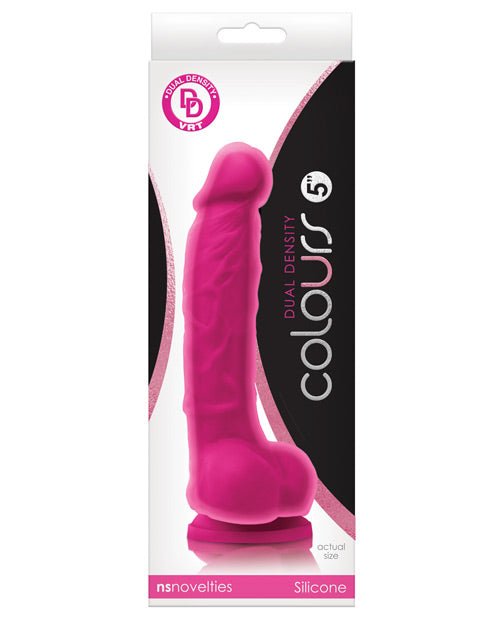Colours Dual Density 5" Dong w/ Balls & Suction Cup | Shop Lowest Prices at Funlove.com