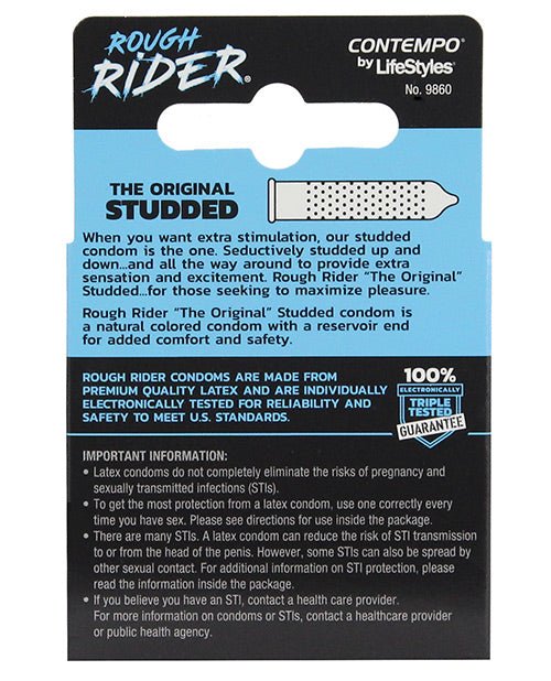 Contempo Rough Rider Studded Condom Pack - Pack Of 3 | Shop Lowest Prices at Funlove.com