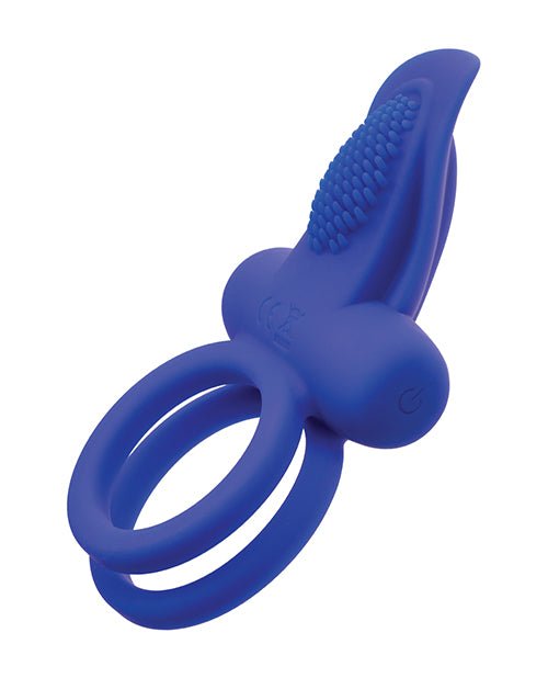 Couples Enhancers Silicone Rechargeable Dual Pleaser Enhancer - Blue | Shop Lowest Prices at Funlove.com