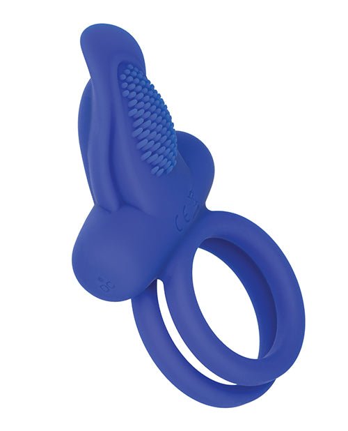Couples Enhancers Silicone Rechargeable Dual Pleaser Enhancer - Blue | Shop Lowest Prices at Funlove.com