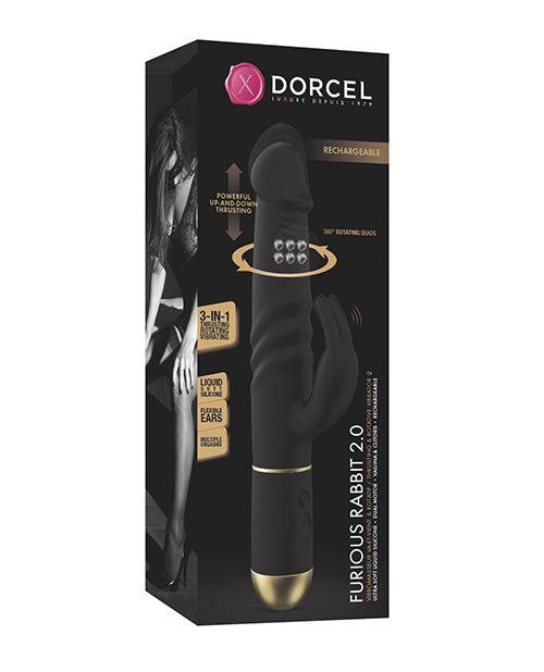Dorcel Thrusting & Spinning Furious Rabbit 2.0 - Black | Shop Lowest Prices at Funlove.com