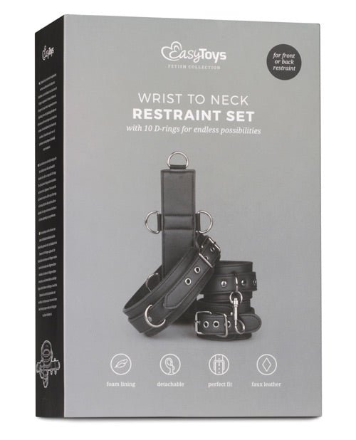 Easy Toys Neck To Wrist Restraint Set - Black | Shop Lowest Prices at Funlove.com