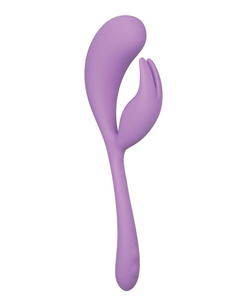 Elle Liquid Silicone Dual Flicker - Purple | Shop Lowest Prices at Funlove.com