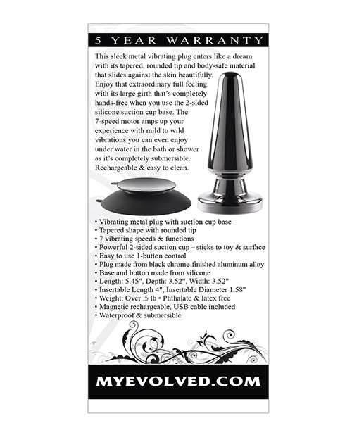 Evolved Advanced Vibrating Rechargeable Metal Plug | Shop Lowest Prices at Funlove.com