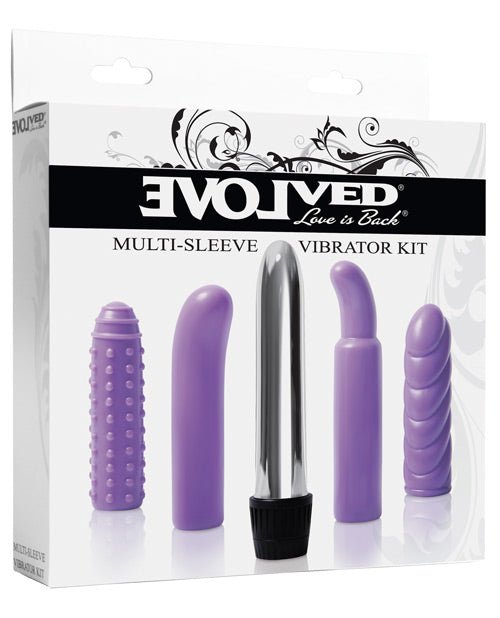 Evolved Multi Sleeve Vibrator Kit W/4 Textured Sleeves & Vibe | Shop Lowest Prices at Funlove.com