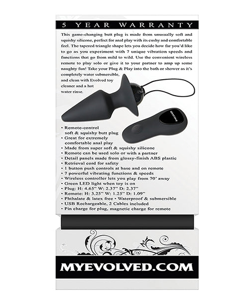 Evolved Plug & Play Remote Anal Plug | Shop Lowest Prices at Funlove.com