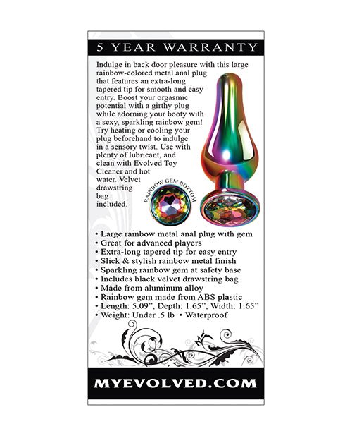 Evolved Rainbow Metal Plug | Shop Lowest Prices at Funlove.com