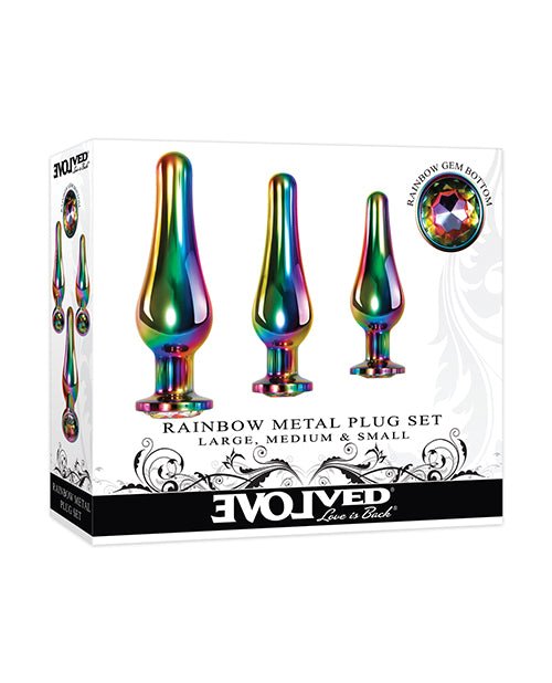 Evolved Rainbow Metal Plug Set | Shop Lowest Prices at Funlove.com