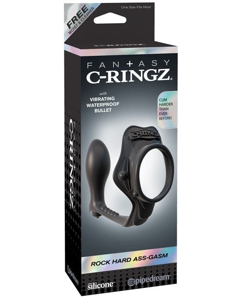 Fantasy C - ringz Rock Hard Ass - gasm Vibrating Ring - Black | Shop Lowest Prices at Funlove.com