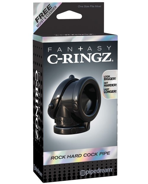 Fantasy C - ringz Rock Hard Cock Pipe - Black | Shop Lowest Prices at Funlove.com
