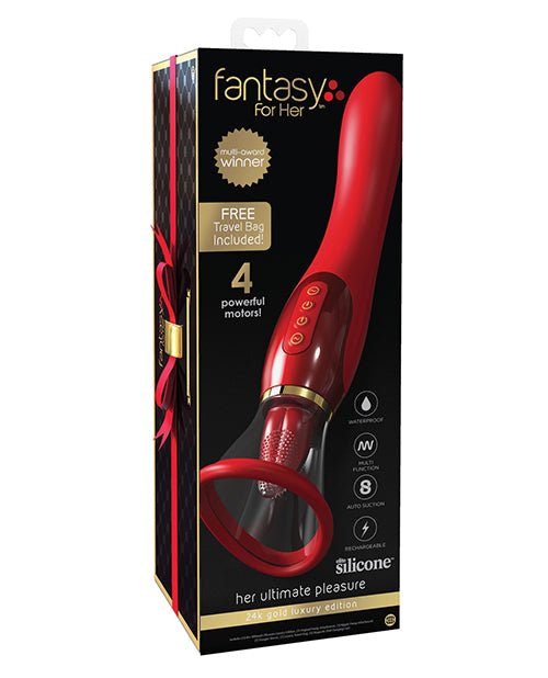 Fantasy For Her Ultimate Pleasure 24k Gold Seasonal Luxury Edition W/travel Bag Luxury Box - Red | Shop Lowest Prices at Funlove.com