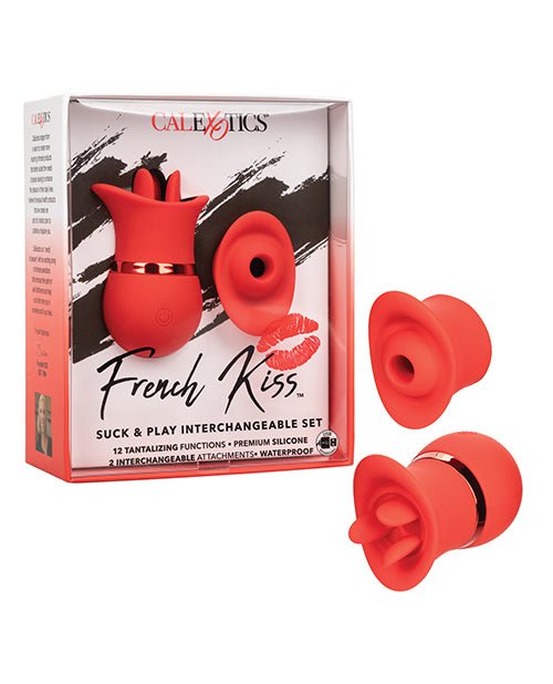 French Kiss Suck & Play Interchangeable Set - Red | Shop Lowest Prices at Funlove.com