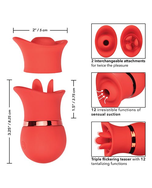 French Kiss Suck & Play Interchangeable Set - Red | Shop Lowest Prices at Funlove.com
