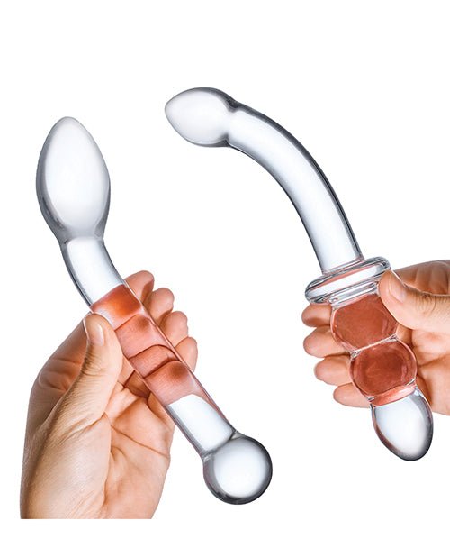 Glas 2 Pc G - spot Pleasure Glass Dildo Set | Shop Lowest Prices at Funlove.com