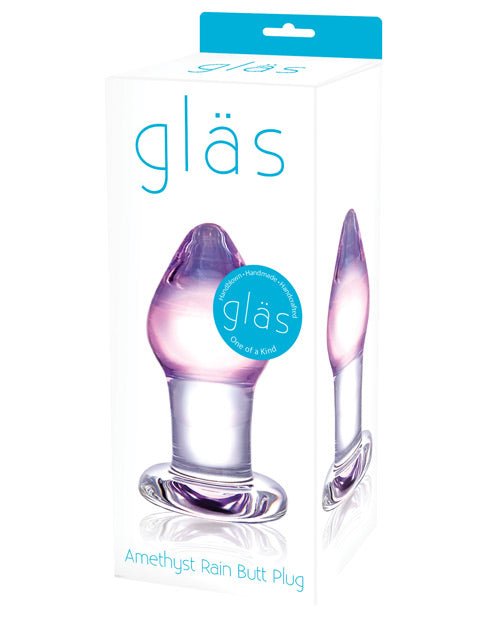 Glas Amethyst Rain Glass Butt Plug | Shop Lowest Prices at Funlove.com