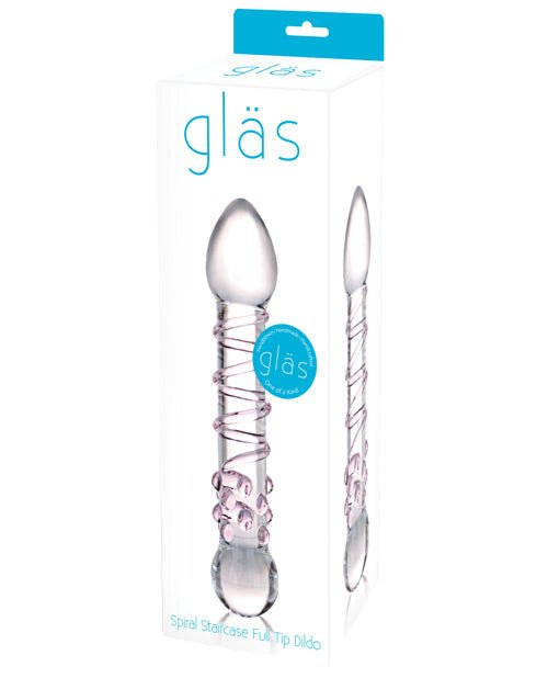 Glas Spiral Staircase Full Tip Glass Dildo | Shop Lowest Prices at Funlove.com