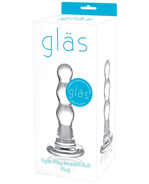 Glas Triple Play Beaded Butt Plug | Shop Lowest Prices at Funlove.com