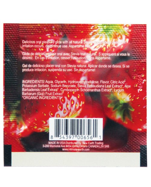 Intimate Earth Lubricant Foil - 3 Ml Fresh Strawberries | Shop Lowest Prices at Funlove.com