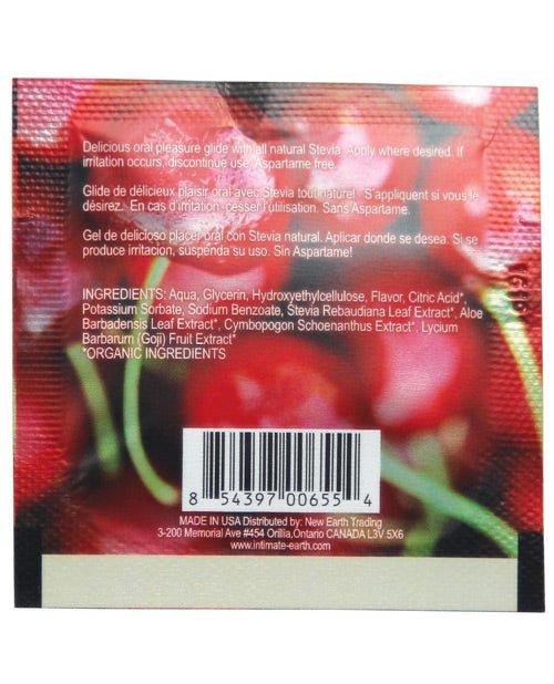 Intimate Earth Lubricant Foil - 3 Ml Wild Cherries | Shop Lowest Prices at Funlove.com