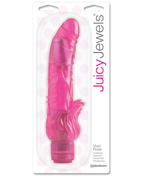 Juicy Jewels Vivid Rose Vibrator - Dark Pink | Shop Lowest Prices at Funlove.com