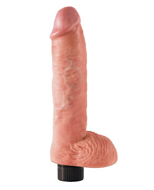 King Cock 10" Vibrating Cock w/ Balls | Shop Lowest Prices at Funlove.com
