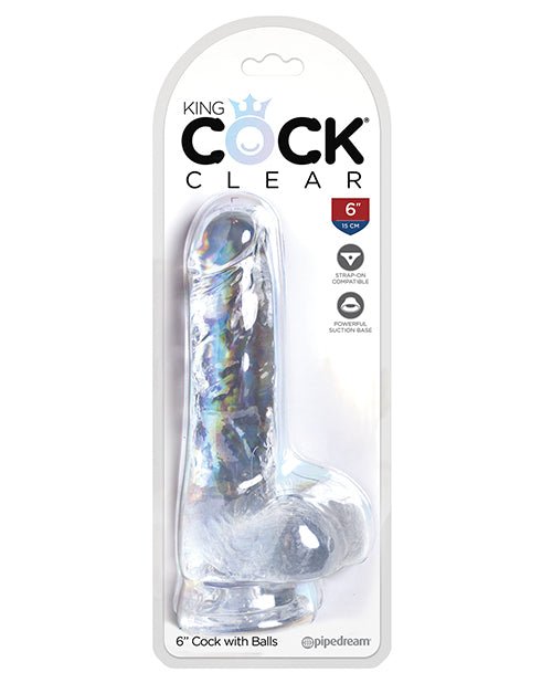 King Cock Clear Cock W/balls | Shop Lowest Prices at Funlove.com