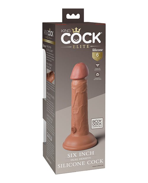 King Cock Elite 6" Dual Density Silicone Cock | Shop Lowest Prices at Funlove.com