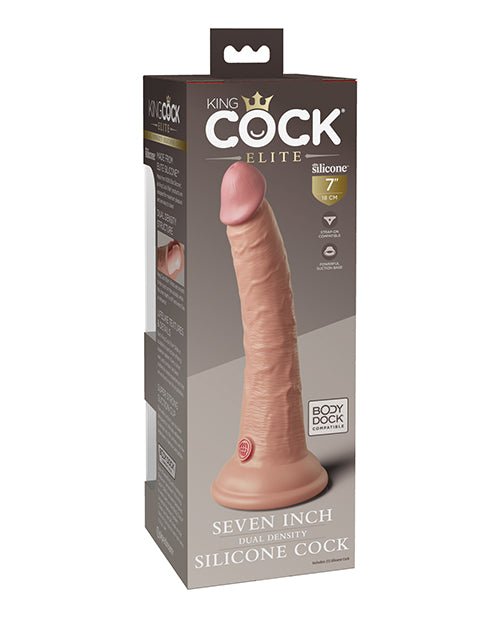 King Cock Elite 7" Dual Density Silicone Cock | Shop Lowest Prices at Funlove.com