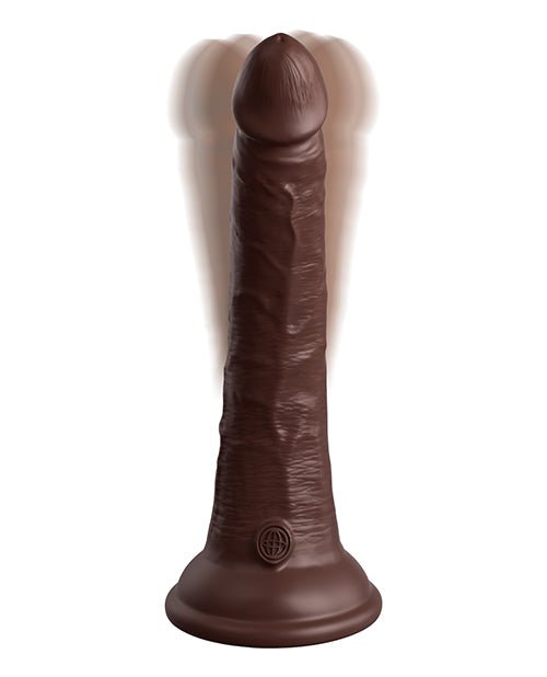 King Cock Elite 7" Dual Density Vibrating Silicone Cock W/remote | Shop Lowest Prices at Funlove.com