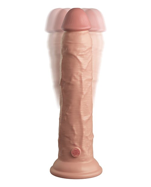 King Cock Elite 9" Dual Density Vibrating Silicone Cock W/remote | Shop Lowest Prices at Funlove.com