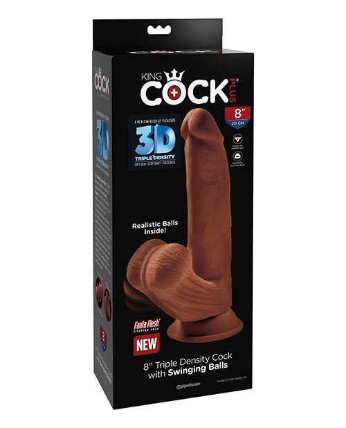 King Cock Plus 8" Triple Density Cock W/swinging Balls | Shop Lowest Prices at Funlove.com