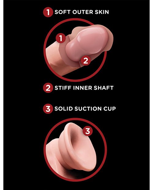 King Cock Plus Triple Density Cock W/swinging Balls - Ivory | Shop Lowest Prices at Funlove.com