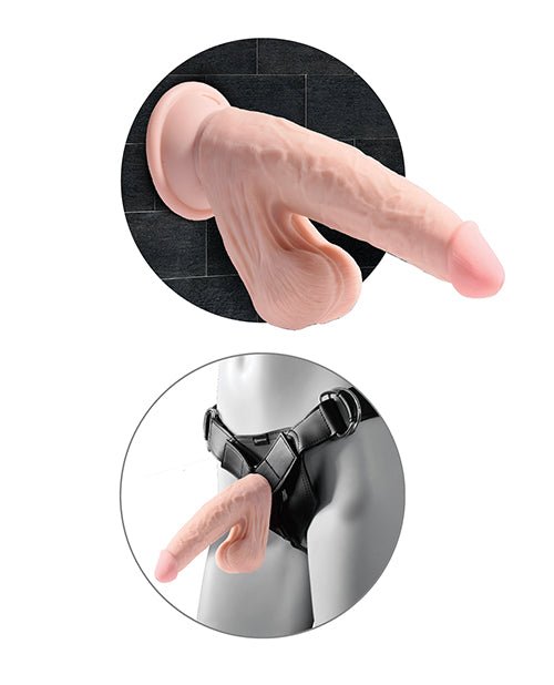King Cock Plus Triple Density Cock W/swinging Balls - Ivory | Shop Lowest Prices at Funlove.com