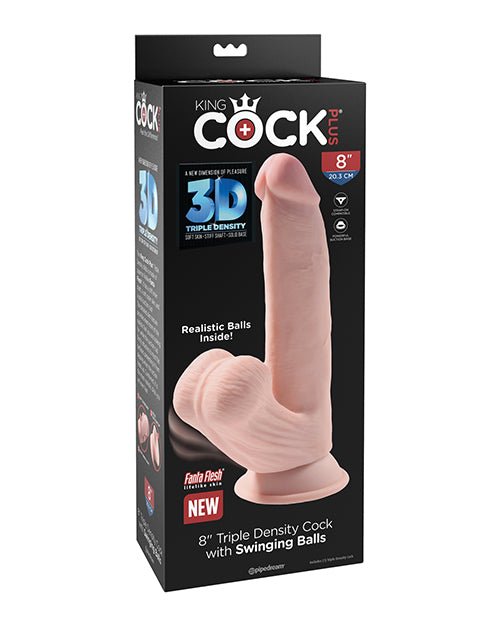 King Cock Plus Triple Density Cock W/swinging Balls - Ivory | Shop Lowest Prices at Funlove.com