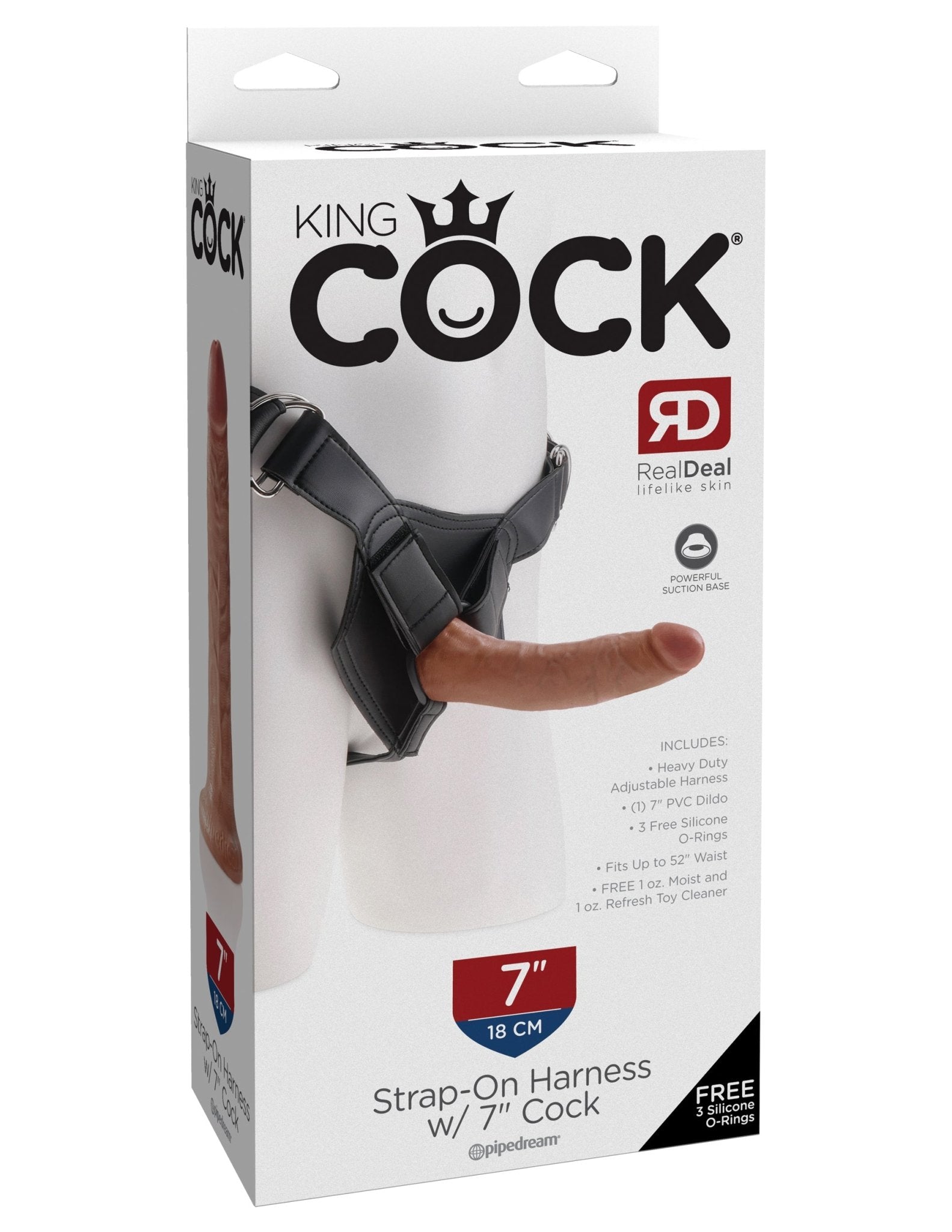 King Cock Strap - On Harness w/ 7" Cock | Shop Lowest Prices at Funlove.com
