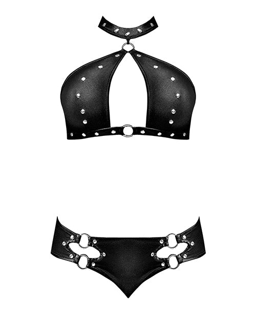 Lust Juno Top W/velcro Choker Neck & Mini Short | Shop Lowest Prices at Funlove.com