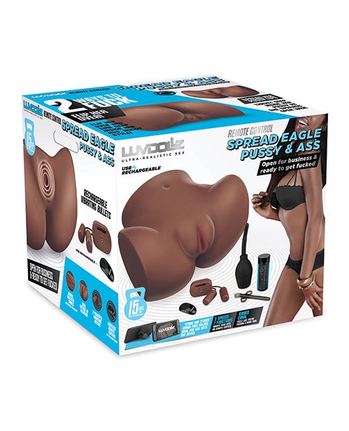 Luvdolz Remote Control Rechargeable Spread Eagle Pussy & Ass | Shop Lowest Prices at Funlove.com