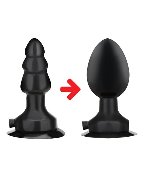 Lux Fetish 4" Inflatable Vibrating Butt Plug With suction Base | Shop Lowest Prices at Funlove.com